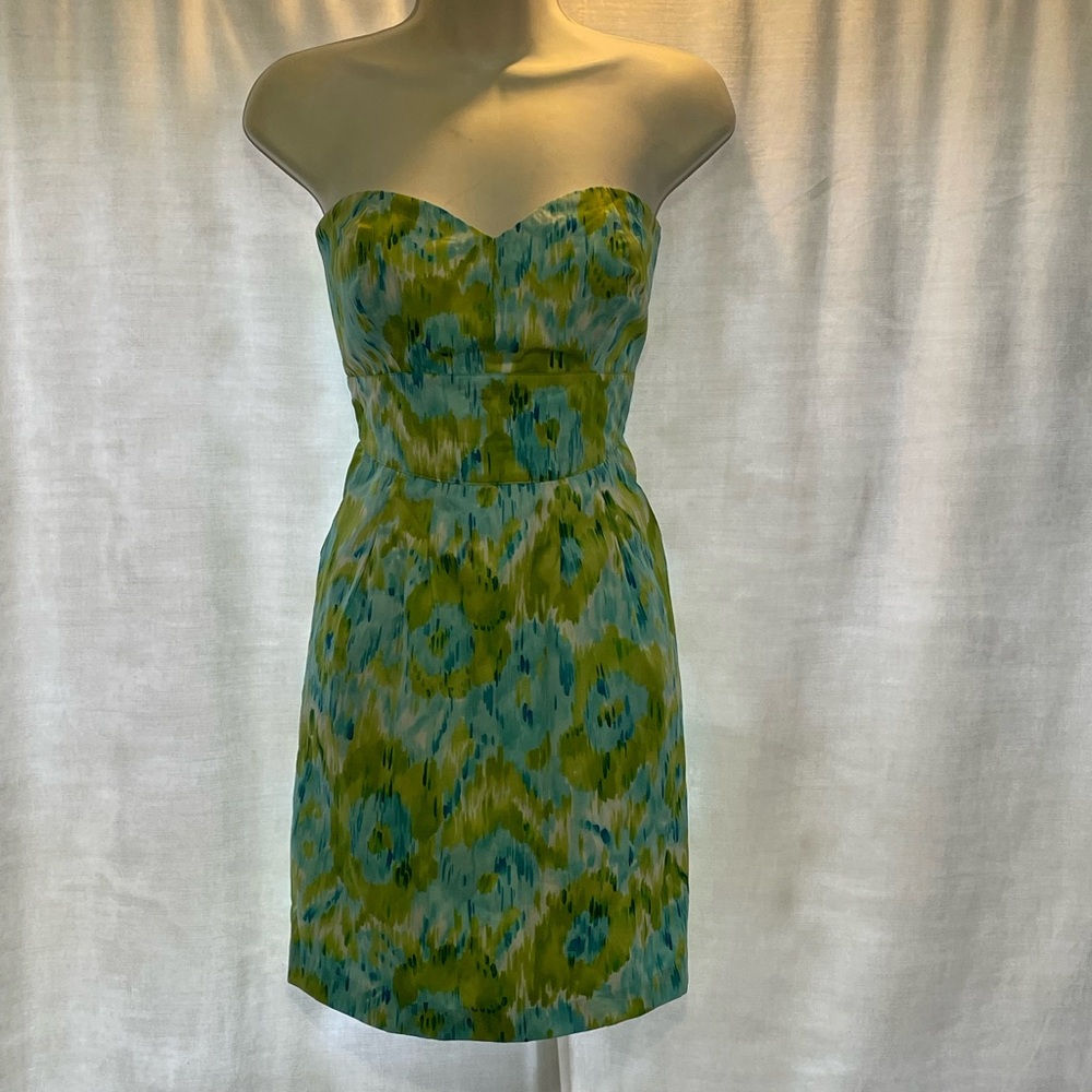 Strapless multi color summer dress